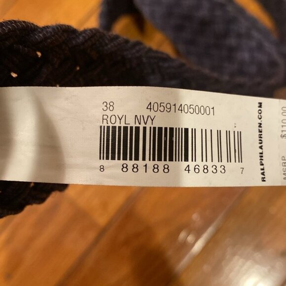 Polo Ralph Lauren Blue Anchor Belt Sz 38.  NWOT - Picture 4 of 4